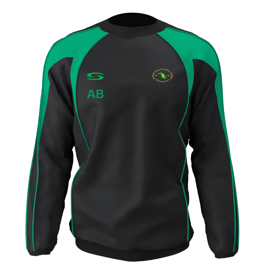 Botley Crocs RFC Contact Top Black Green