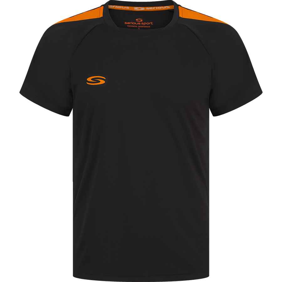 SS Core Training Shirt Black Orange Serious Sport